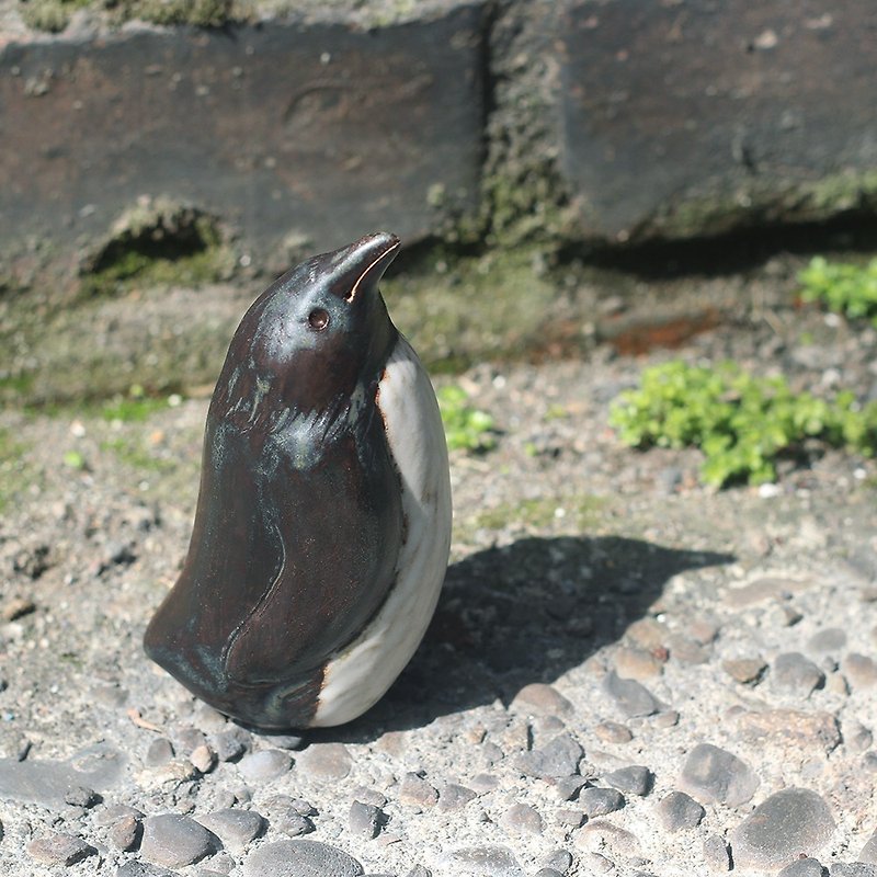 Le-penguin (black) - ของวางตกแต่ง - ดินเผา สีดำ
