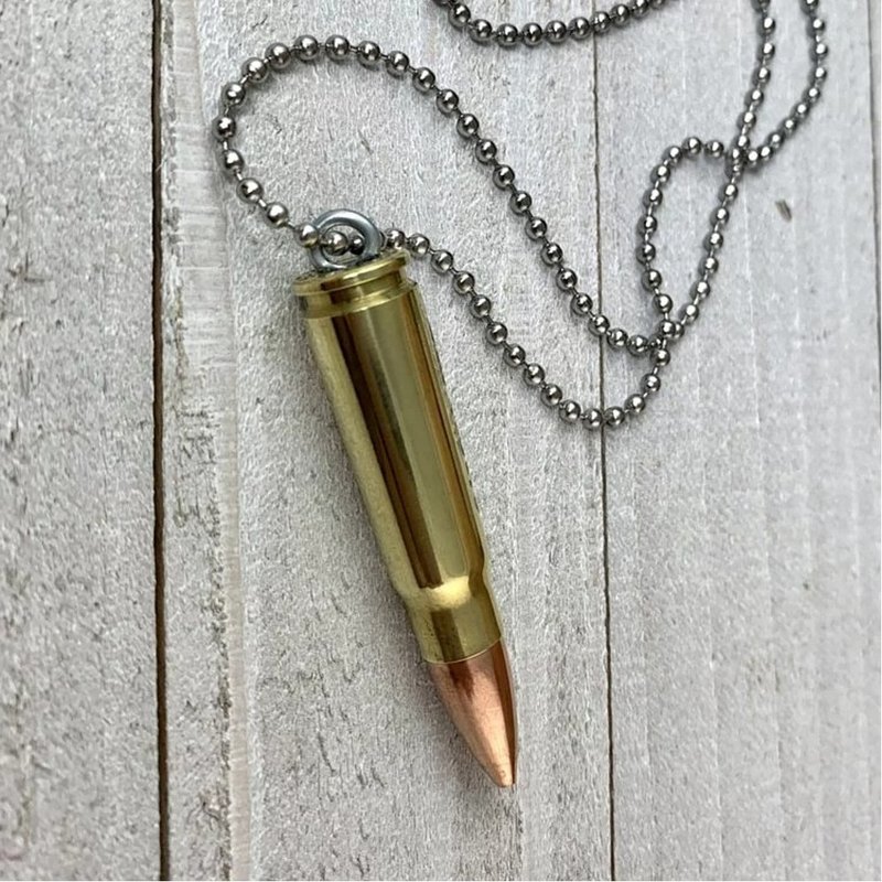 Bullet - AK47步槍子彈項鍊 / 金屬復古造型潮流個性潮牌男生項鏈 - 項鍊 - 其他材質 