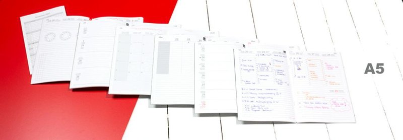 尺寸A5│ 超彈繩X17 │補充內冊 │2本一組 - 筆記本/手帳 - 紙 