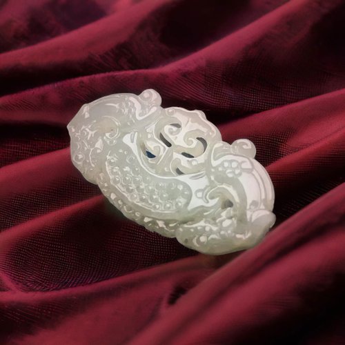 瓔珞珠寶盒 E.L.Jewelry Box 冰綠翡翠如意吊飾 | 天然緬甸玉翡翠A貨