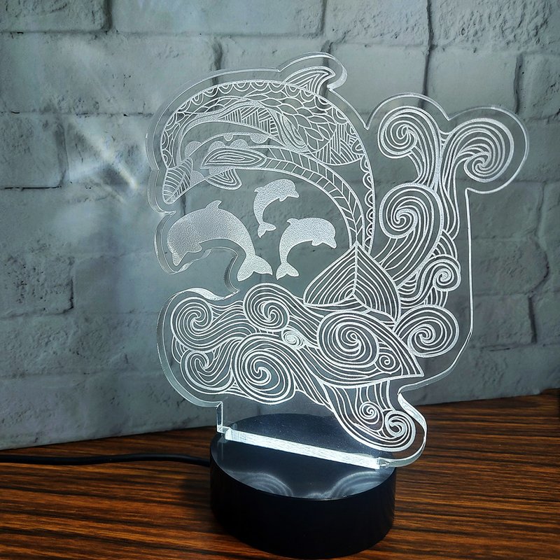 動物夜燈 - 鯨與豚 - 燈具/燈飾 - 壓克力 透明