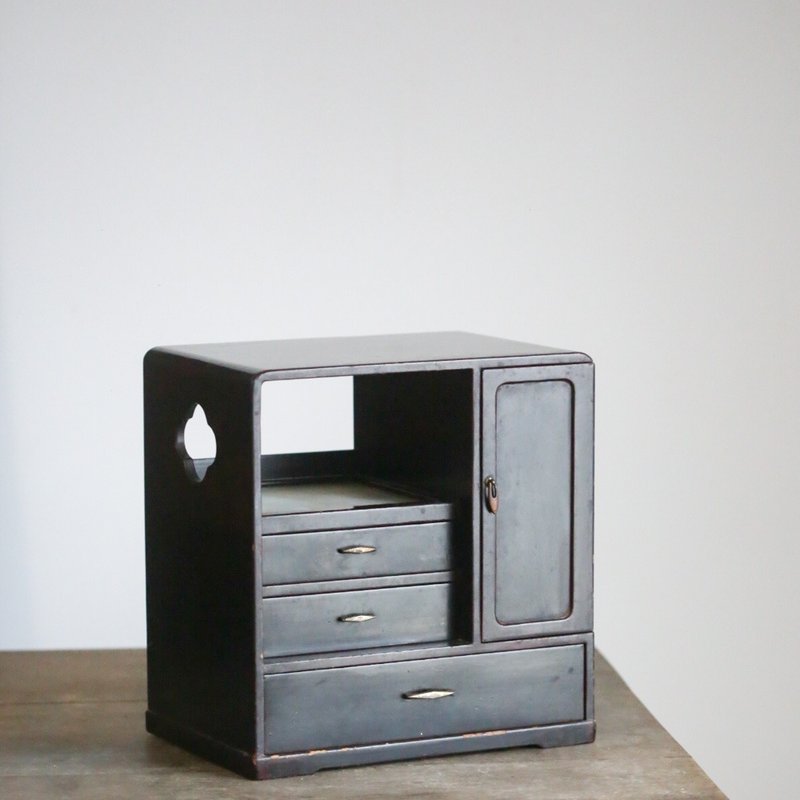 Exquisite small wooden lacquered storage cabinet directly imported from Japan - Storage - Wood 