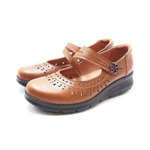 米蘭皮鞋Milano W&M(女)日系風格厚底增高娃娃鞋 女鞋-棕(另有黑)