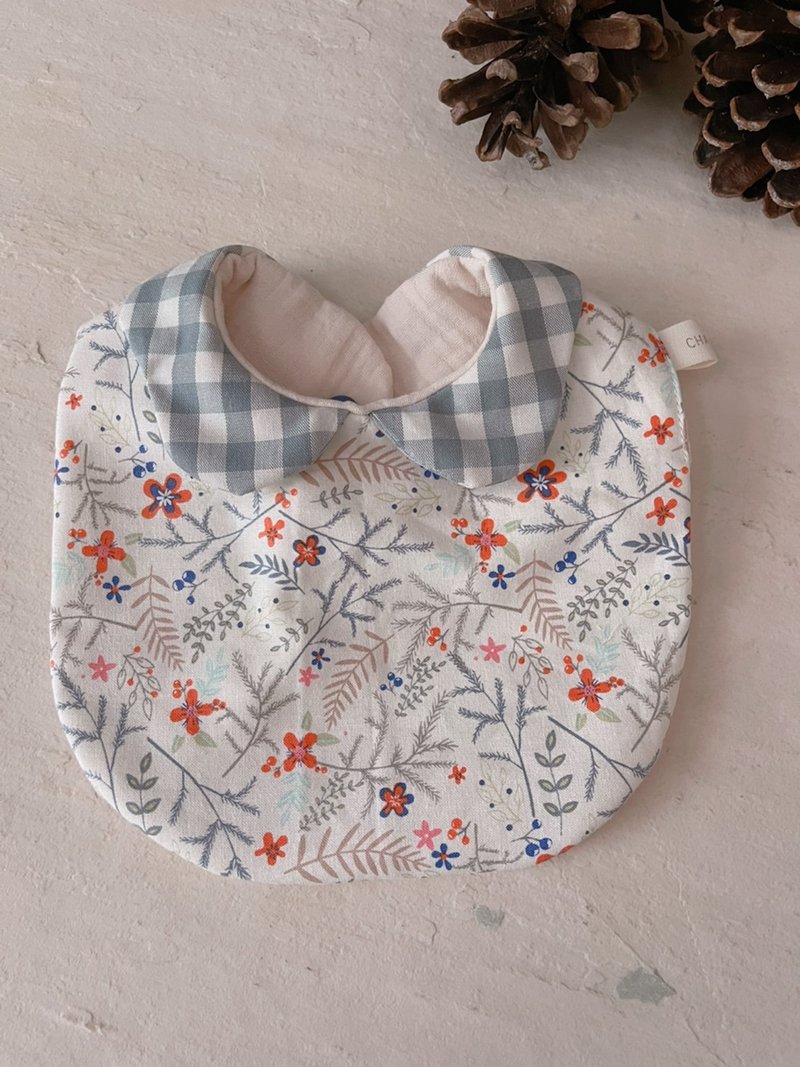 秋色草原     手工純棉六層紗葫蘆領圍兜口水巾 - 圍兜/口水巾 - 棉．麻 多色