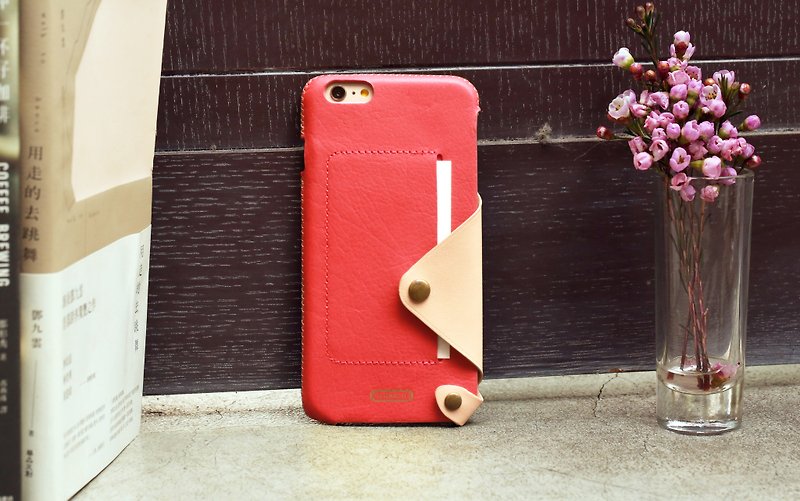 iPhone 6 PLUS /6S PLUS / 5.5 inch Minimalist Series Leather Case - Pink - Other - Genuine Leather 
