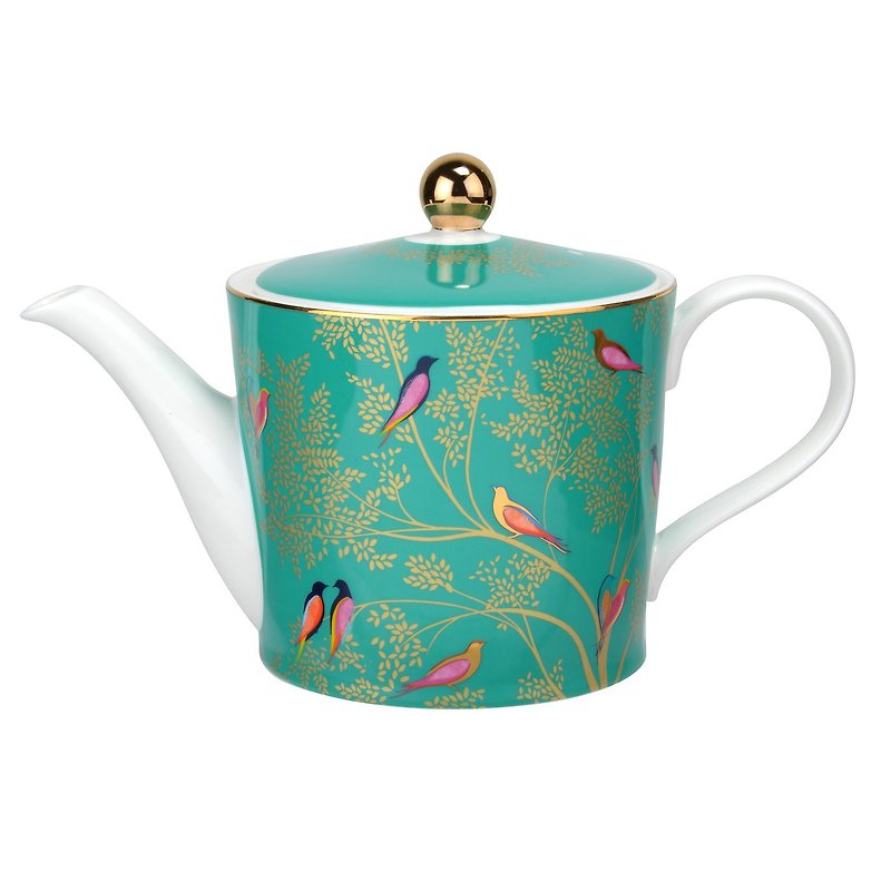 Sara Miller London for Portmeirion Chelsea Collection Teapot - เครื่องทำกาแฟ - เครื่องลายคราม สีเขียว