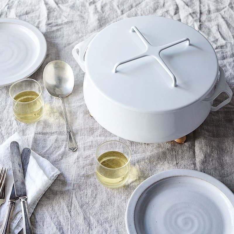 [New Year’s New Pot] Dansk Kobenstyle Double-Ear Casserole 4QT / 5 colors in total - Pots & Pans - Other Metals White
