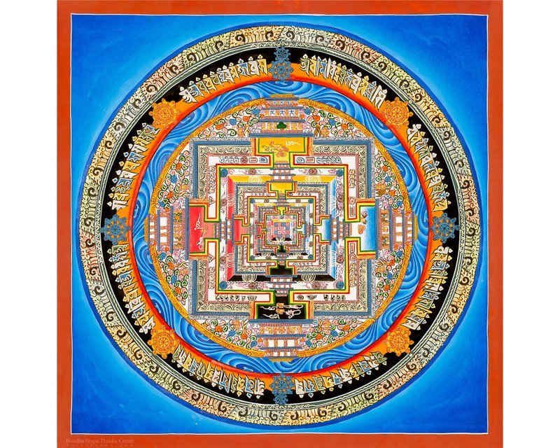 啟發性的時輪曼陀羅——冥想與專注的藝術 - 壁貼/牆壁裝飾 - 其他材質 多色
