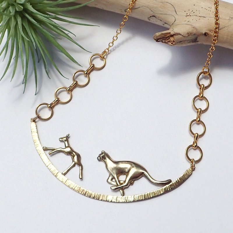 life ~ Impala and Cheetah ~ - Necklaces - Other Metals Gold