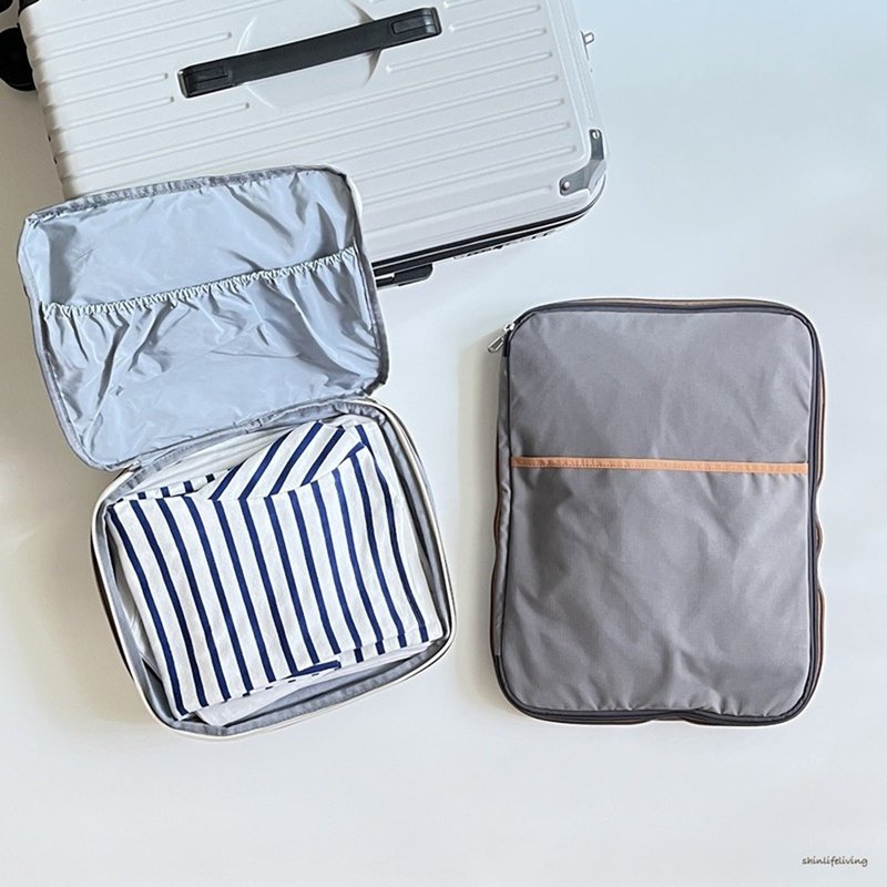 BISQUE 旅行衣物雙層壓縮收納袋 - 化妝包/收納袋 - 其他人造纖維 