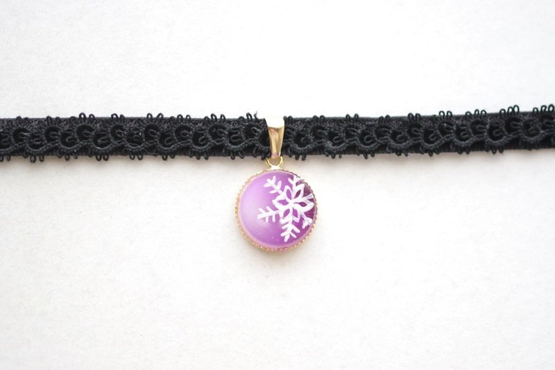 Resin Art Square Pendant Deep in the Night Darkness - Necklaces - Resin Purple