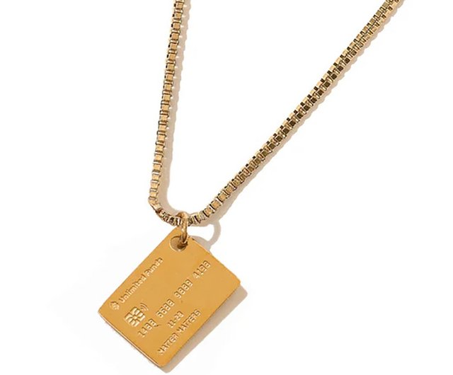 無制限の資金クレジット カード ネックレス ·ゴールド - ショップ