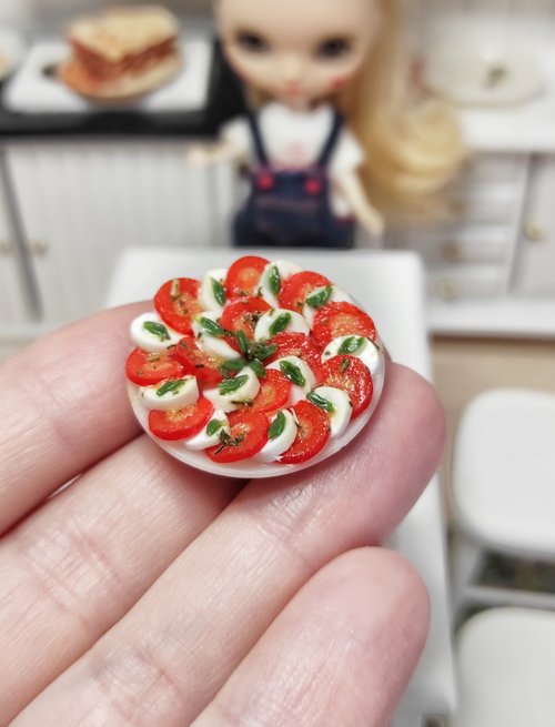 MiniatureFromIrina 小食品 微縮模型 比例1 6 比例1 12 娃娃的沙拉 迷你食品