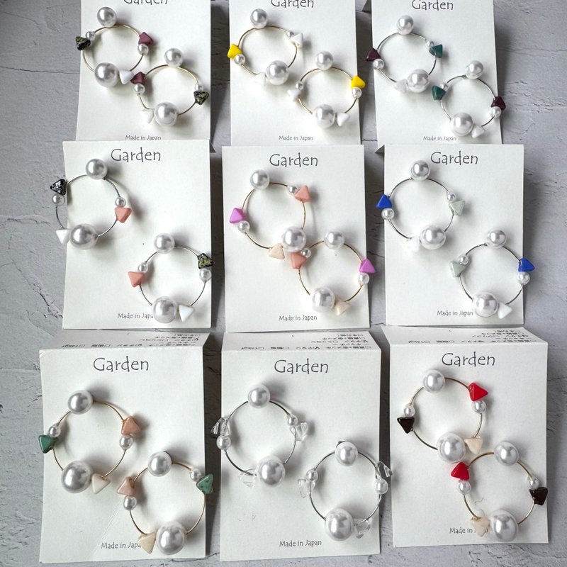 【SALE】25色　circle 【ピアスのみ3way】 - 耳環/耳夾/耳骨夾 - 其他金屬 紅色
