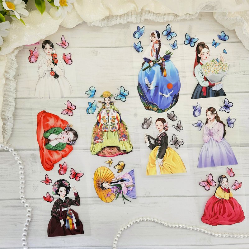 younyoun_Masking tape_Oriental_younyoun's hanbok v3 - 貼紙 - 塑膠 