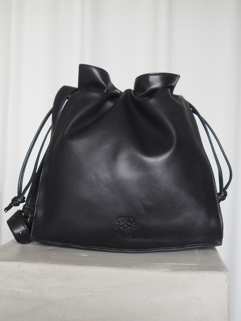 LOEWE ロエベ フラメンコ ショルダーバッグ ブラック ヴィンテージ - 側背包/斜背包 - 真皮 黑色