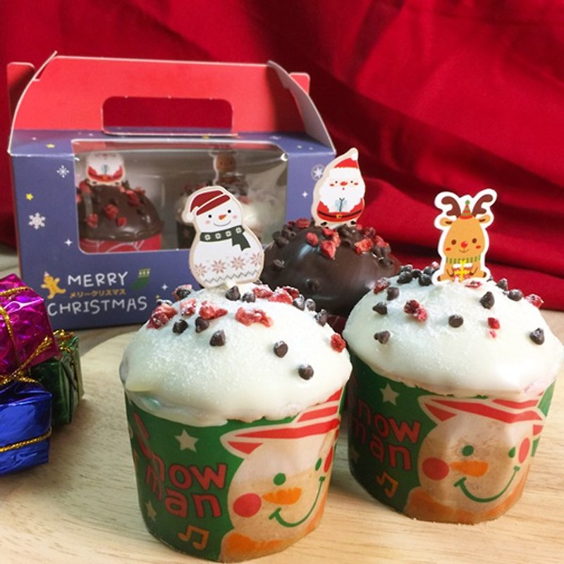 『喜憨兒』Merry Xmas-聖誕馬芬蛋糕 (2入/組，2盒組) - 蛋糕/甜點 - 新鮮食材 