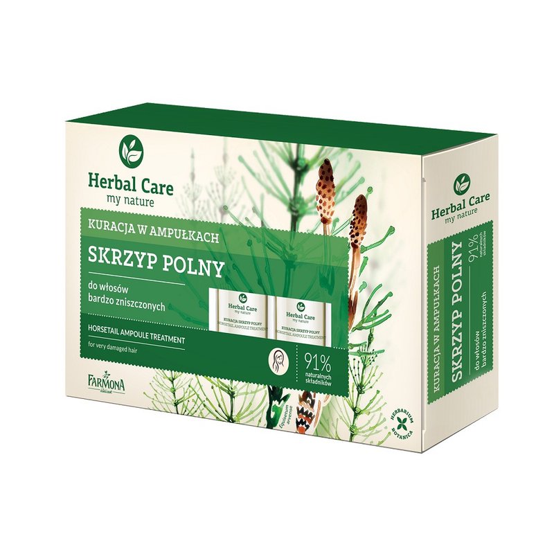 【護髮品】Herbal care 馬尾草髮絲極亮順強效安瓶護髮素 - 潤髮乳/護髮用品 - 其他材質 綠色