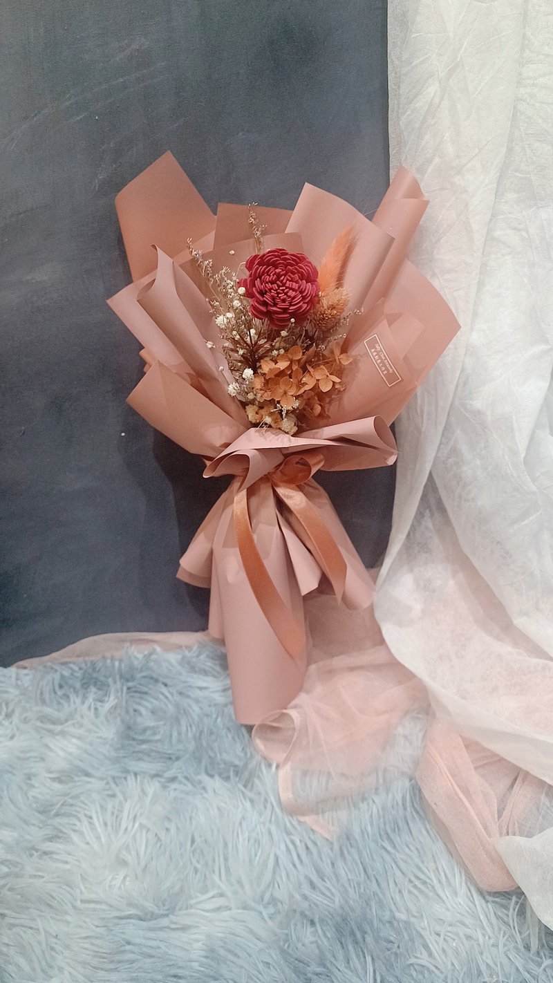 秋冬色系 豆沙色 七夕情人節 畢業花束 母親節 生日花束 教師節 - 乾燥花/永生花 - 植物．花 