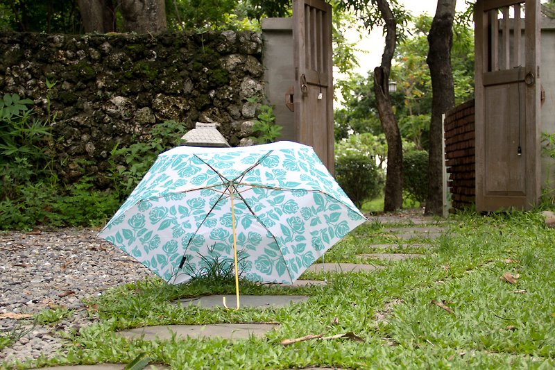 Golden Elbow Japanese Style Printed Umbrella - ร่ม - เส้นใยสังเคราะห์ สีเขียว