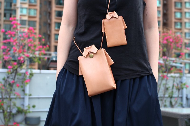 WAOSOME x MOOS Origami Medicine Bag - Messenger Bags & Sling Bags - Genuine Leather Orange
