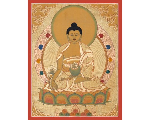 Boudha Stupa Thanka Centre 古董醫藥師佛唐卡 古代療法