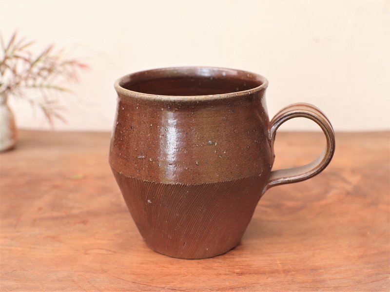 備前焼 コーヒーカップ(野草) c9-052 - 咖啡杯/馬克杯 - 陶 咖啡色