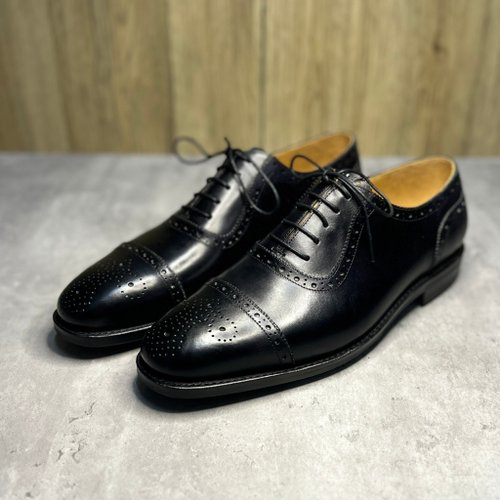 Sleek Division 固特異手工真皮三接頭雕花牛津鞋 雕花皮鞋 Oxford Brogue 可客製