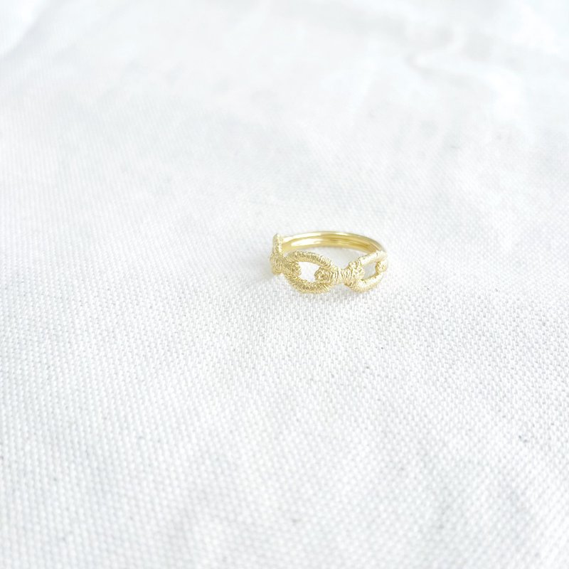 goldchain ring (15号) - 戒指 - 其他金屬 金色