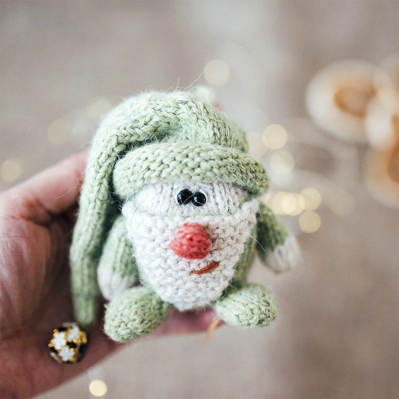 Christmas Dwarf knitting pattern. Fur tree decoration. Knitted gnome tutorial - 手工藝教學/工具書 - 其他材質 