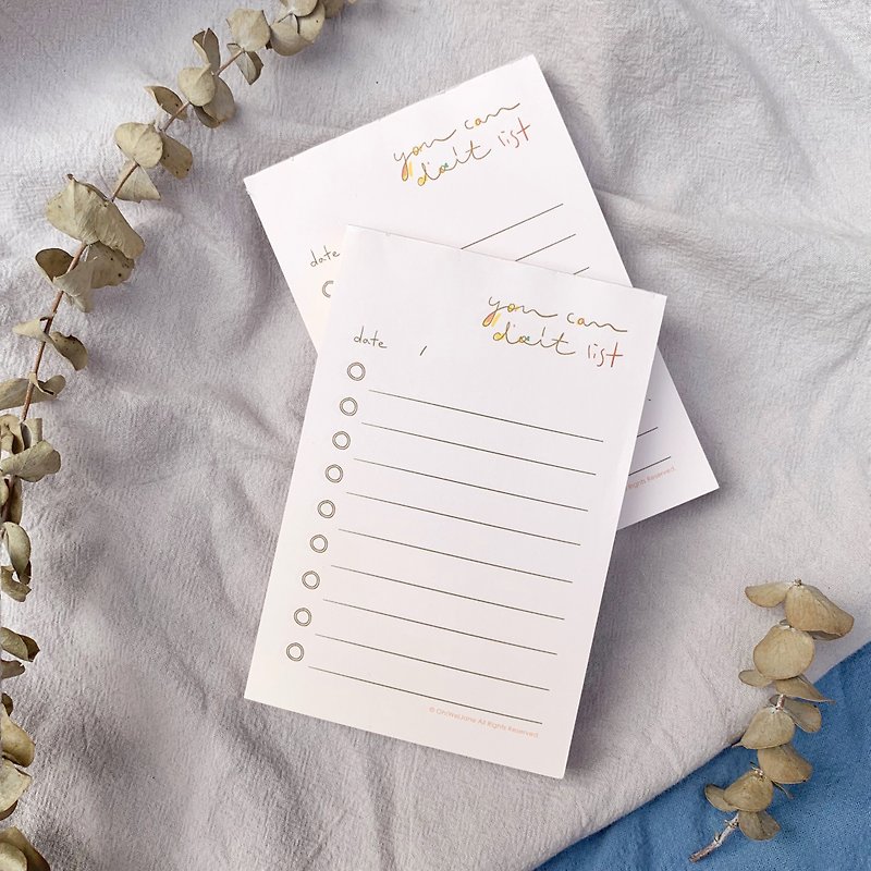 You can do it || Check List To-do note To-do List - Sticky Notes & Notepads - Paper White