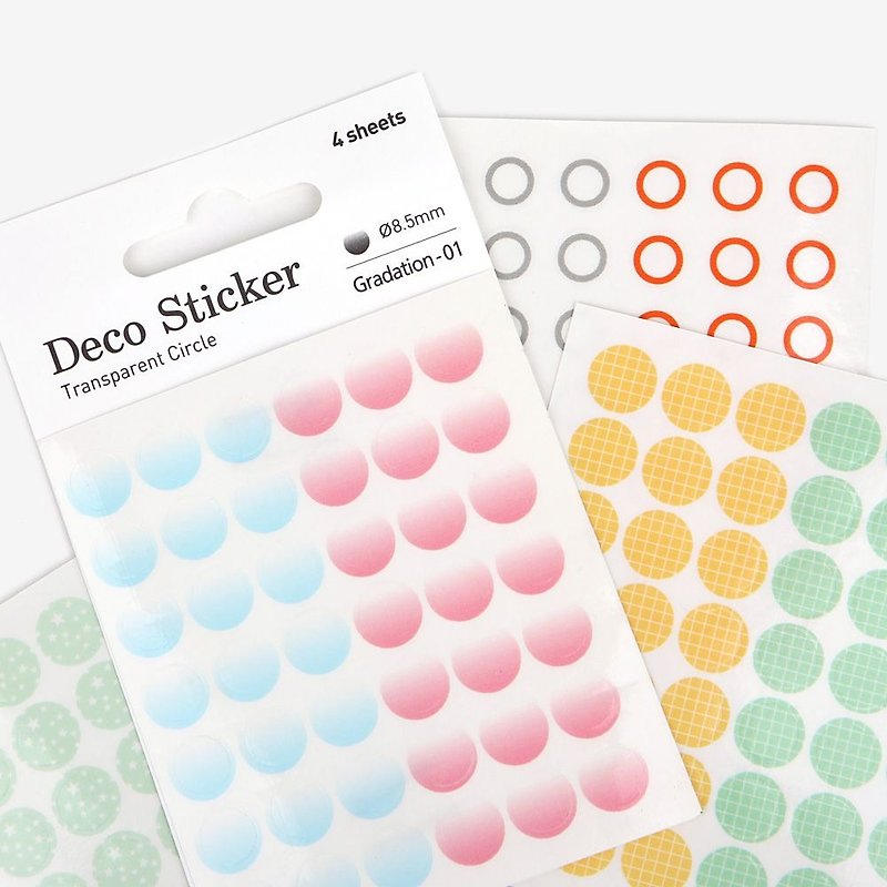 Dailylike-TC decorative label sticker (4 in) - gradient color 01, E2D27720 - Stickers - Plastic Blue