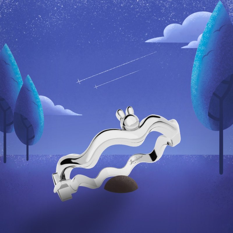 夢月 月漫夢人 戒指 | Moonlit Dreamweaver Ring | Lumichu jewe - 戒指 - 不鏽鋼 銀色