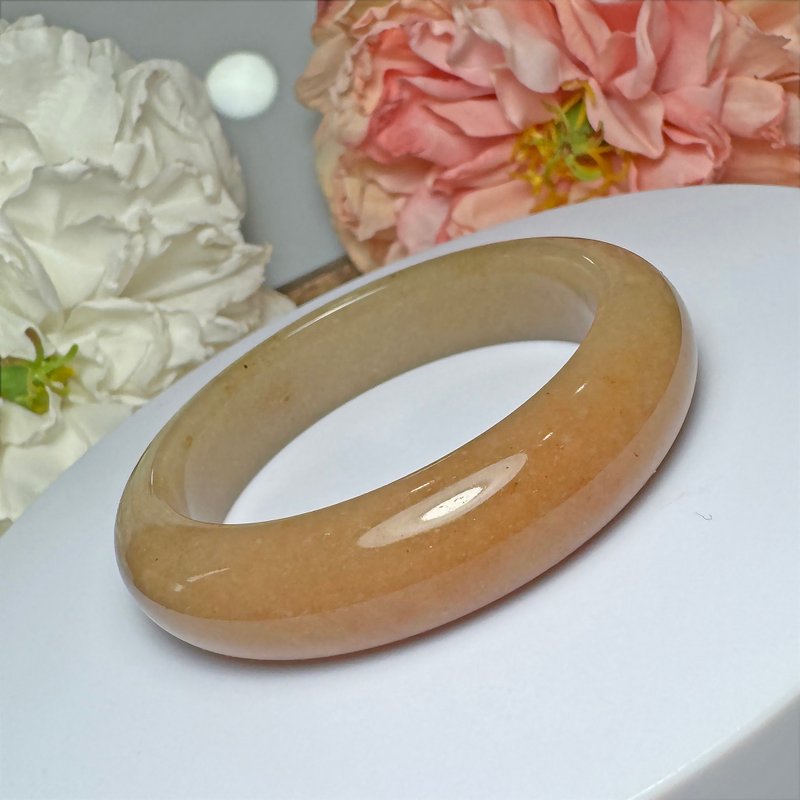 No.232 糖鐲 內徑 54MM 圈口 紅糖 佘太翠 平安鐲 手鐲 手環 - 手鍊/手環 - 玉石 橘色