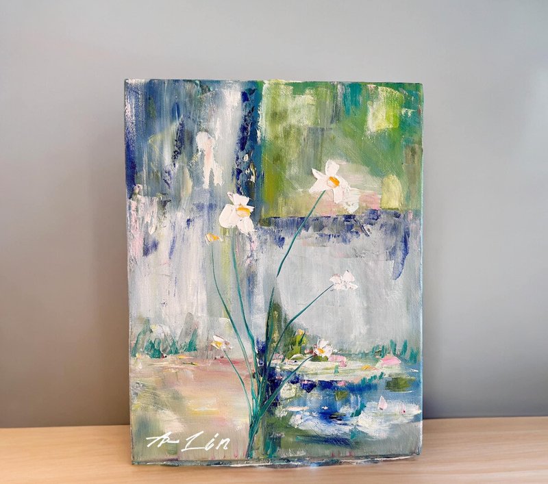 Beautiful moment 5F oil painting hanging decoration - โปสเตอร์ - ผ้าฝ้าย/ผ้าลินิน 