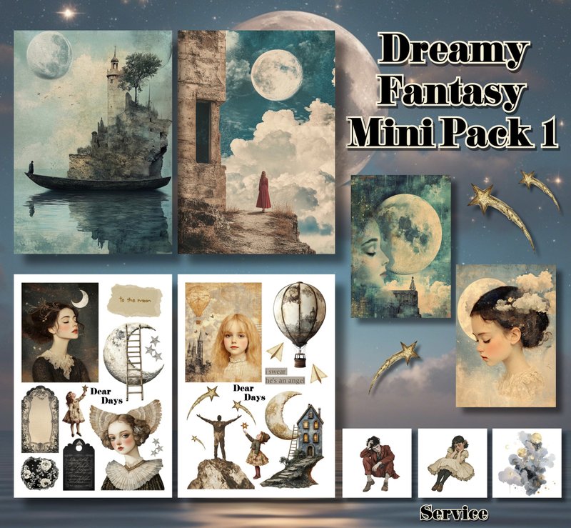 Dreamy Fantasy Mini Sticker Pack 1 - 貼紙 - 紙 