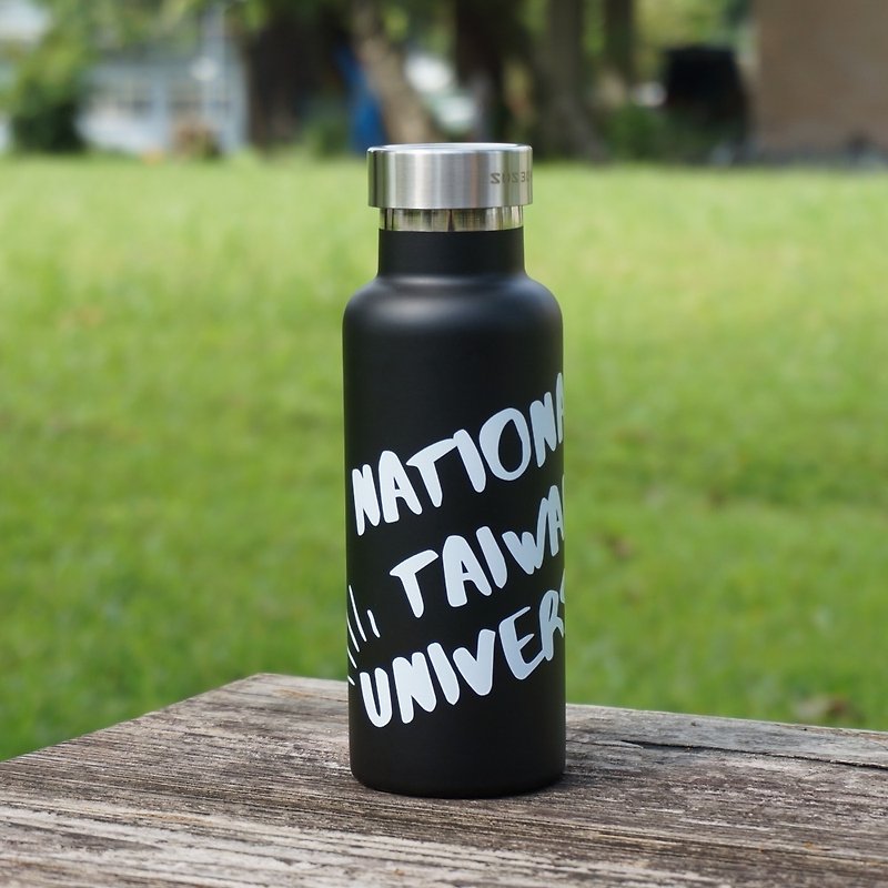 NTU不鏽鋼全鋼蓋運動保溫瓶-霧黑 - 水壺/水瓶 - 其他金屬 黑色