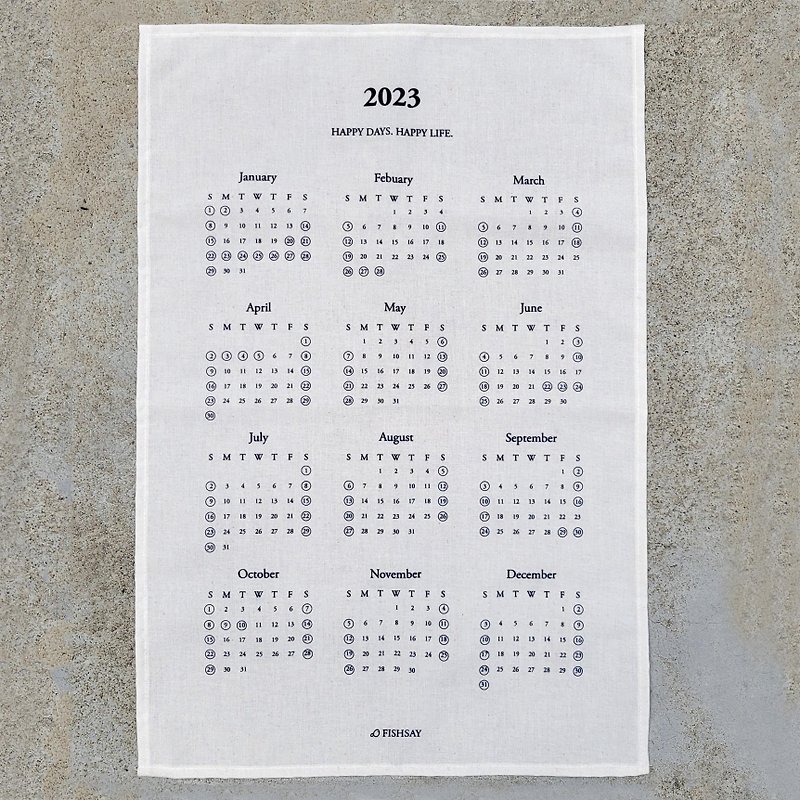 2023 Cotton Imitation Calendar Custom Fabric Calendar - Calendars - Polyester Multicolor