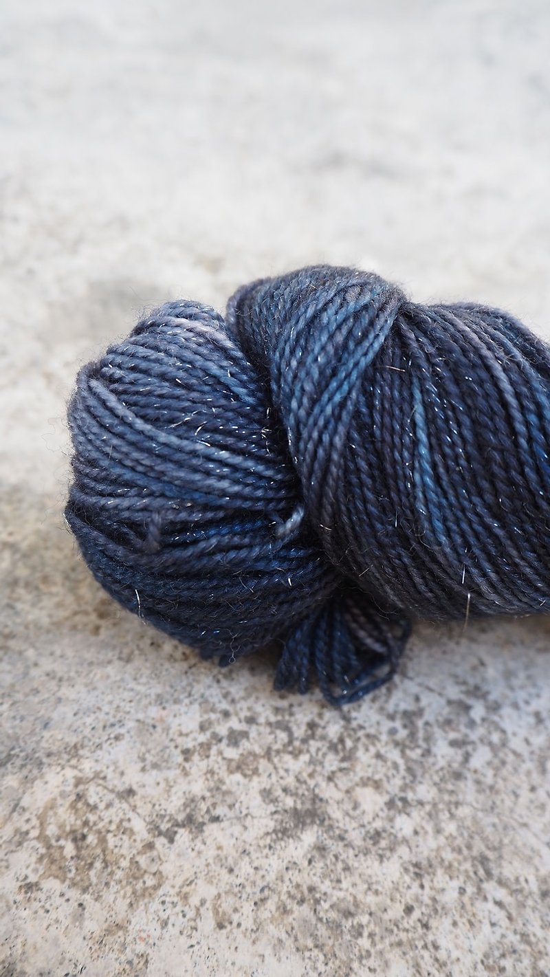 Hand dyed the line. Midnight Star (Spark) (4ply socks) - Knitting, Embroidery, Felted Wool & Sewing - Wool 