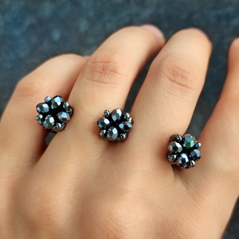 PDF tutorial Two Finger ring | Beading tutorial | Double bead pattern - 其他數位設計 - 其他材質 