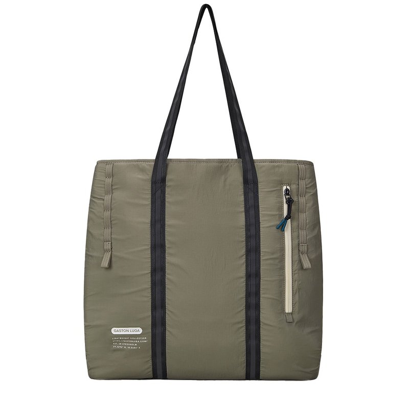 Gaston Luga Lightweight Shopper 購物通勤托特包- 鼠尾草綠 - 側背包/斜背包 - 其他材質 卡其色