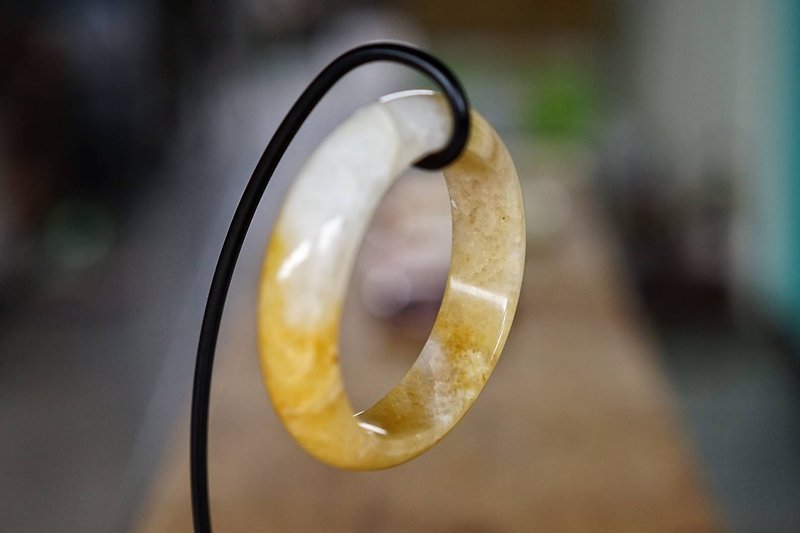 Natural gold jade bracelet - Bracelets - Jade 