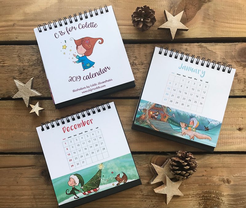 C is for Colette 2019 desk calendar - Calendars - Paper Multicolor