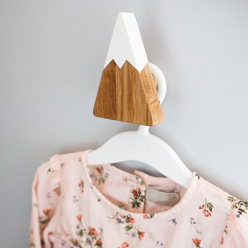 One Mountain Kids Wall Hook for Clothes and Bags from Natural Wood, wall hanger - Kids' Furniture - Wood 
