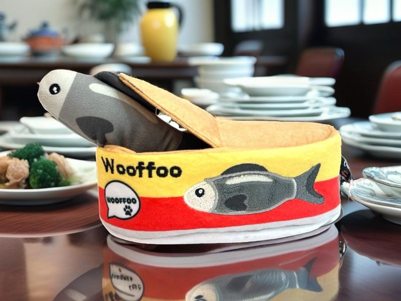 Wooffoo 豆豉鯪魚玩具 Fried Dace with salted black beans - 貓/狗玩具 - 聚酯纖維 紅色