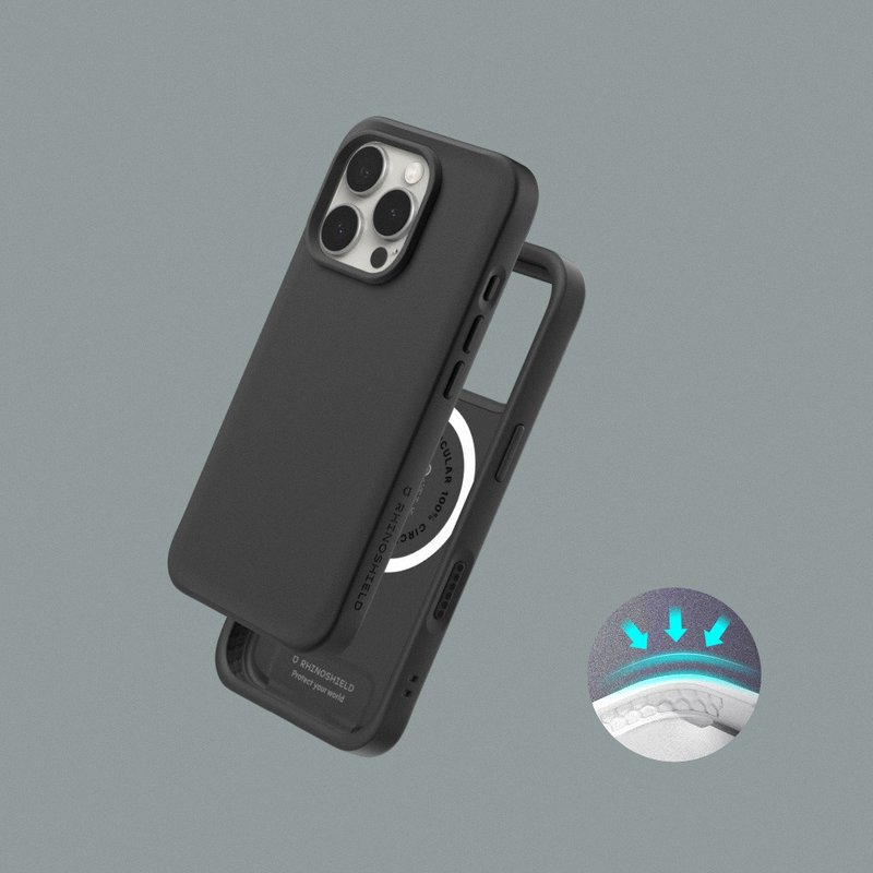SolidX(MagSafe兼容)強化吸震緩衝防摔手機殼/經典黑 for iPhone - 手機殼/手機套 - 塑膠 
