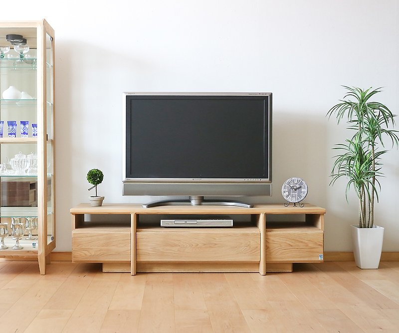 Asahikawa Furniture Taisetsu Mokko Relief TV board - TV Stands & Cabinets - Wood Brown