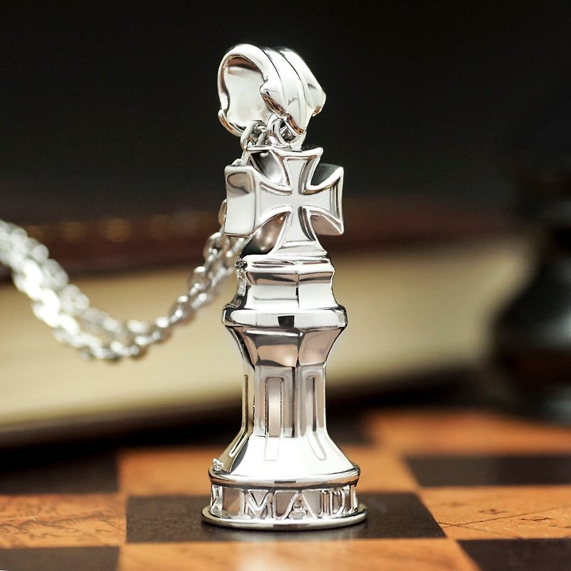 主教西洋棋項鍊 Solo Bishop Necklace - 項鍊 - 其他金屬 