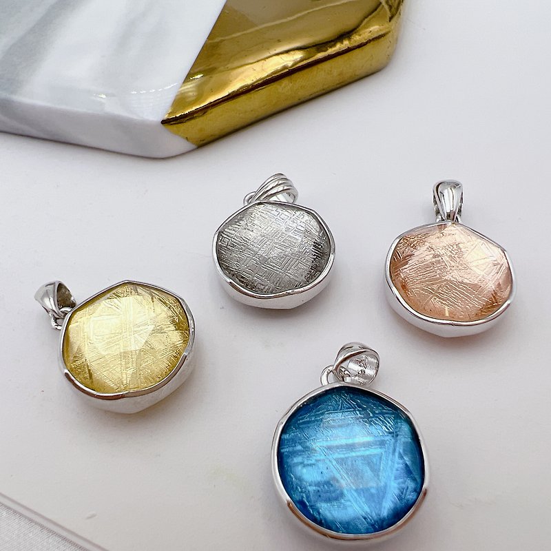 Swedish Tiantie Meteorite | Pendant | S925 sterling silver - Bracelets - Crystal 