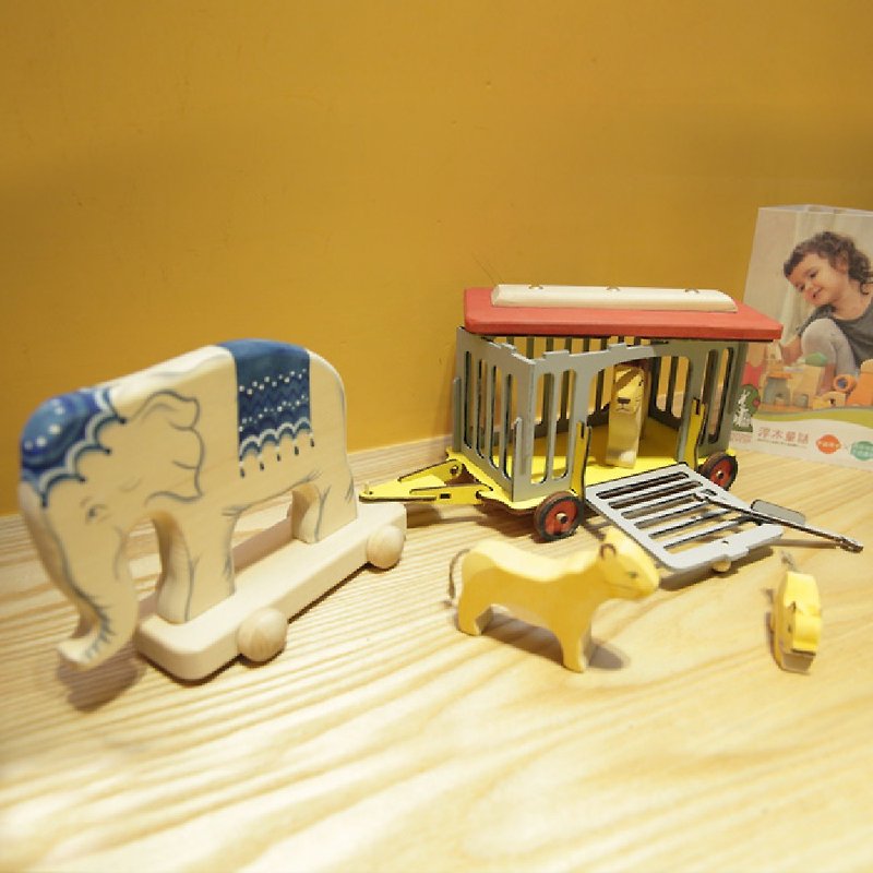 【嚴選禮物】淳木童話  俄羅斯積木  遊戲系列 :旅行馬戲團 - 嬰幼兒玩具/毛公仔 - 木頭 多色
